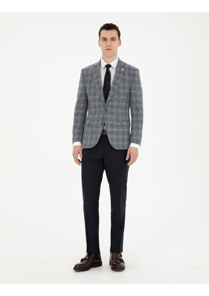 Erkek Gri Ex. Slim Fit Ceket 50284927-VR024