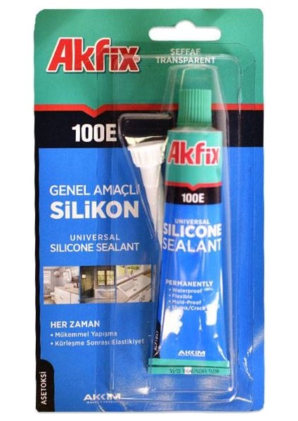 Silikon Tüp Akfix Şeffaf 50ML.