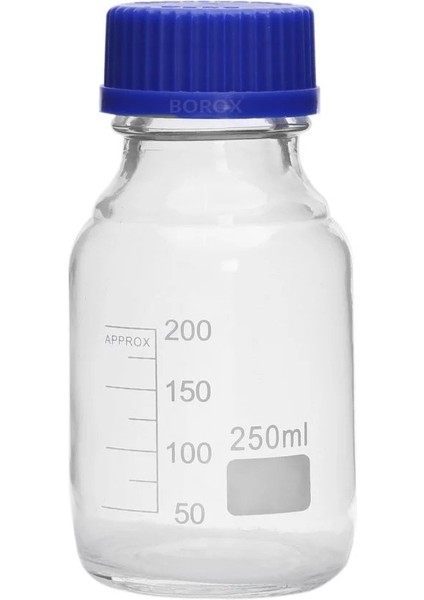 Cam Şişe 250 mL Vida Kapaklı Numune Şişesi - Otoklav Şişe - 10 Adetlik Toptan Set fiyatları