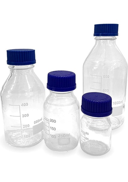 Cam Şişe 250 mL Vida Kapaklı Numune Şişesi - Otoklav Şişe - 10 Adetlik Toptan Set modelleri