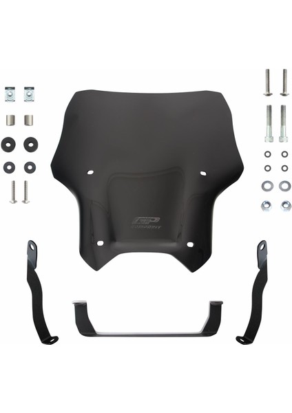 CF Moto 250 NK 2018-2022 Uyumlu Spor Ön Cam Siyah 33 cm