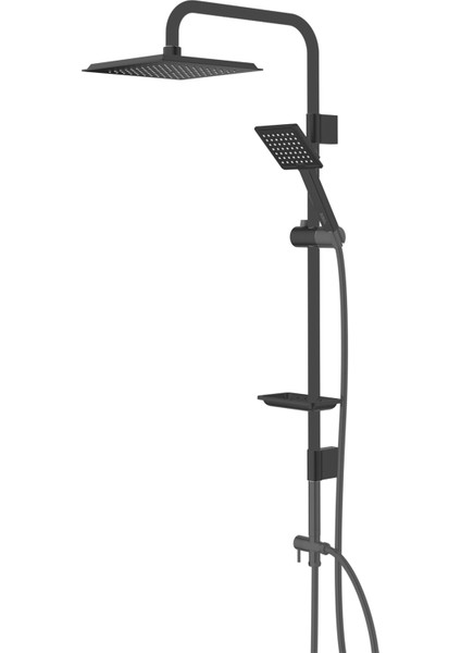 Frame Full Siyah Tall Sistem Duş Seti
