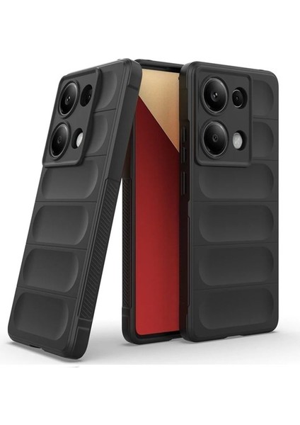 Xiaomi Redmi Note 13 Pro 4g Kılıf Etnik Optimum Mat Kamera Korumalı Silikon Siyah