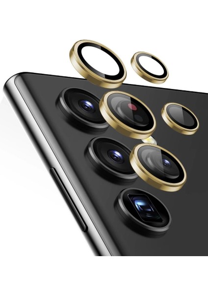 Samsung Galaxy 24 Ultra Kamera Koruyucu Gold