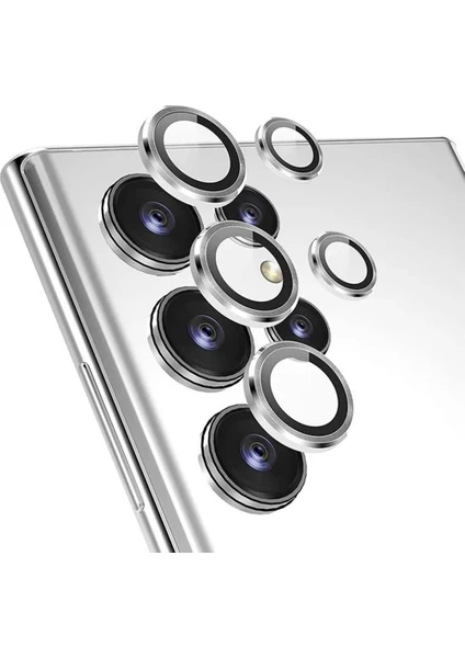 Samsung S23 Ultra Kamera Koruyucu Silver