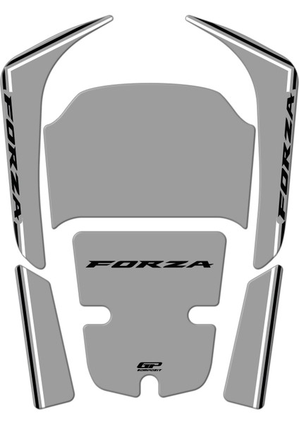 Honda Forza 250 2018-2025 Uyumlu Tank Pad Nardo Gri