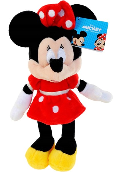 Unutulmaz Bir Hediye - Lisanslı 25 cm Minnie Kırmızı Elbiseli Peluş