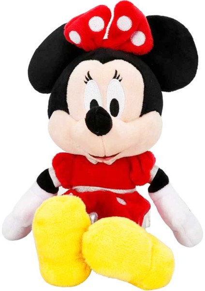 Unutulmaz Bir Hediye - Lisanslı 25 cm Minnie Kırmızı Elbiseli Peluş