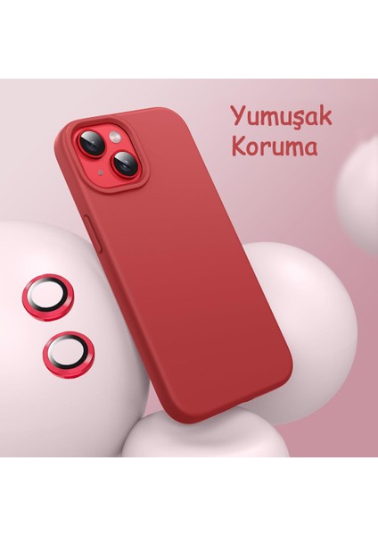 iPhone 15 Kılıf Kamera Lensli Lansman Silikon Kapak