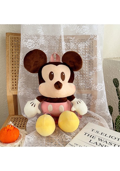 Çocuk Sırt Çantası Okul Çantası Japon Sevimli Mickey Minnie Peluş Bebek Çizimli Çanta (Yurt Dışından)