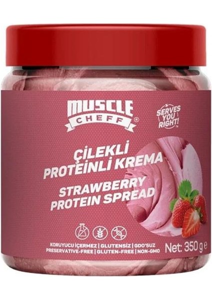 Glutensiz Çilekli Proteinli Krema