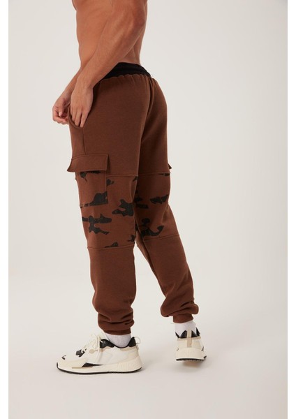 Erkek Kamuflaj Jogger Eşofman Altı Kahverengi modelleri