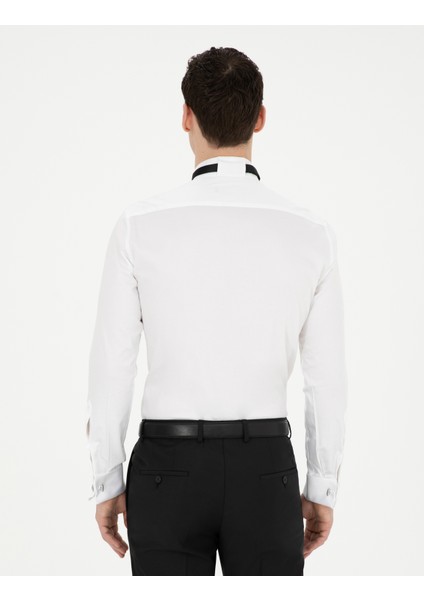 Erkek Beyaz Ex. Slim Fit Smokin Gömlek 50287773-VR013 indirimleri