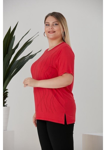 Kadın Penye Kumaş Büyük Beden T-Shırt fiyatları