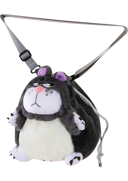 Lucifer Bebek Kedi Bebek Crossbody Çanta Ipli Cep Peluş Omuz Çantası Komik Kedi Çantası Ipli Çanta (Yurt Dışından)