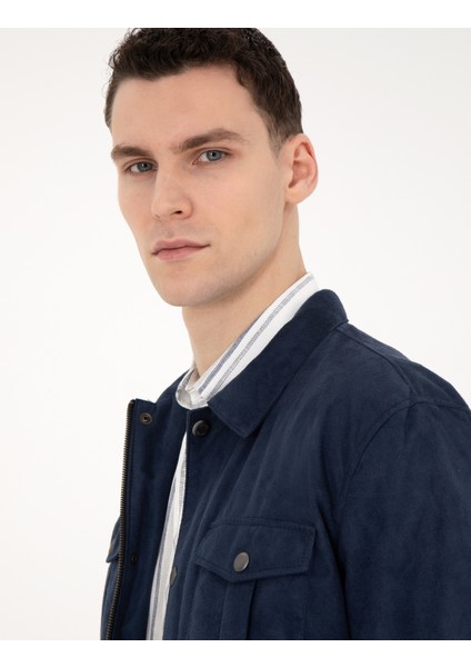 Erkek Lacivert Deri Ceket 50291006-200 modelleri