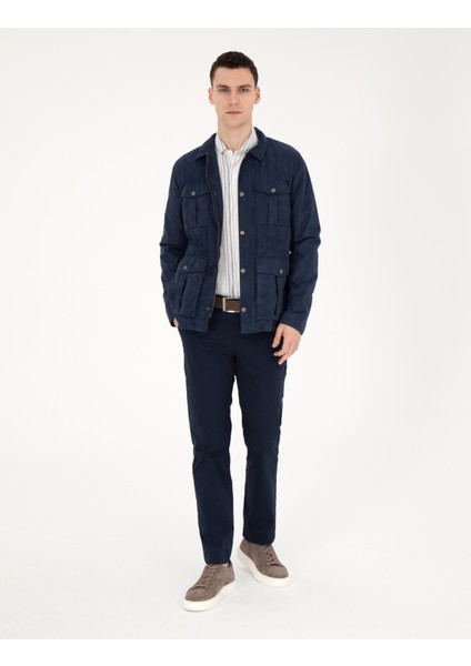 Erkek Lacivert Deri Ceket 50291006-200 fırsatları