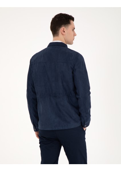 Erkek Lacivert Deri Ceket 50291006-200 indirimleri