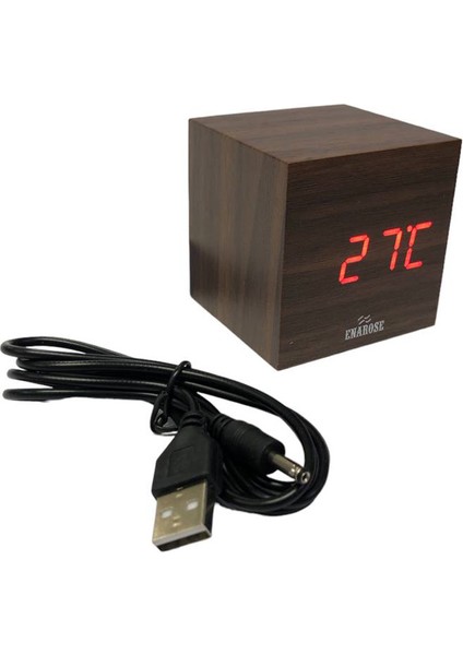 Sese Duyarlı Elektrikli Küp Masa Saati ATCF008
