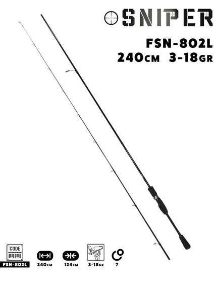 Sniper 240 cm 3-18 gr Light Spin Kamış FSN-802L