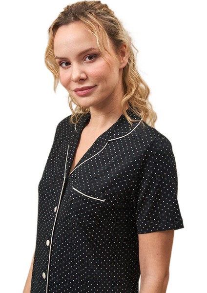 Kadın Siyah Pijama Takımı 25186