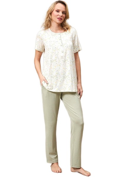Kadın Yeşil Pijama Takımı 25104