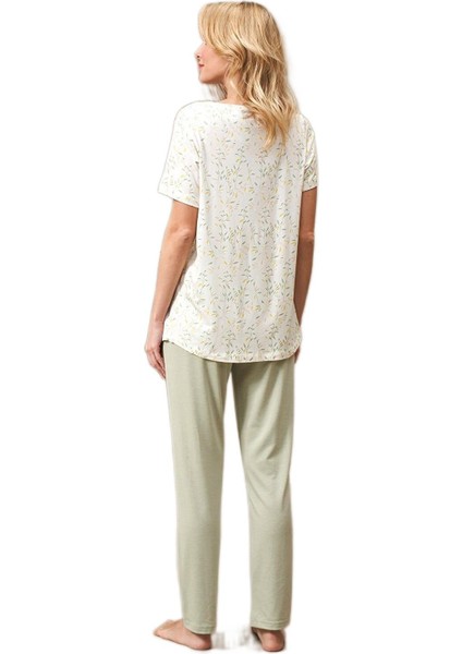 Kadın Yeşil Pijama Takımı 25104