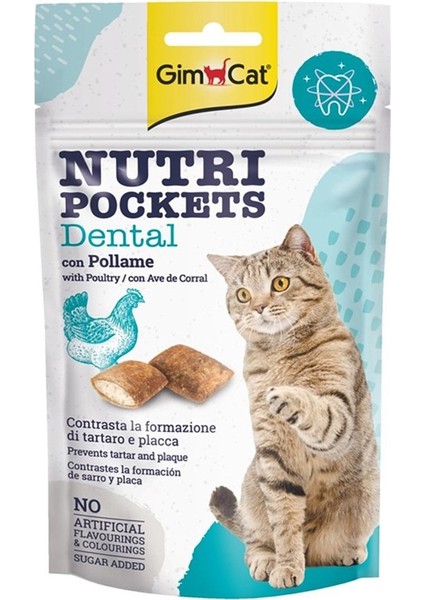 GimCat Nutripockets Kedi Ödülü Dental 60Gr