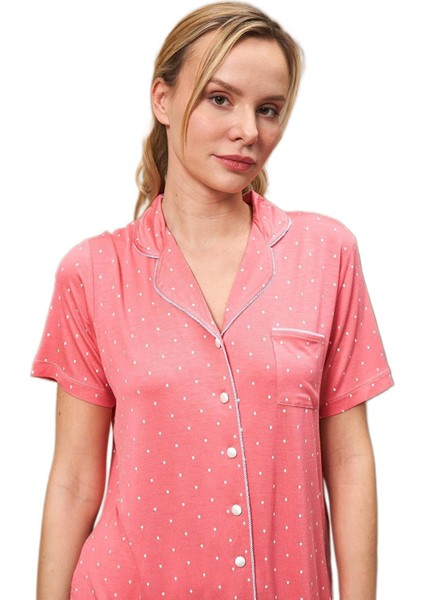 Kadın Pembe Pijama Takımı 25163