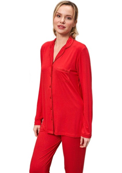 Kadın Kırmızı Pijama Takımı 25167