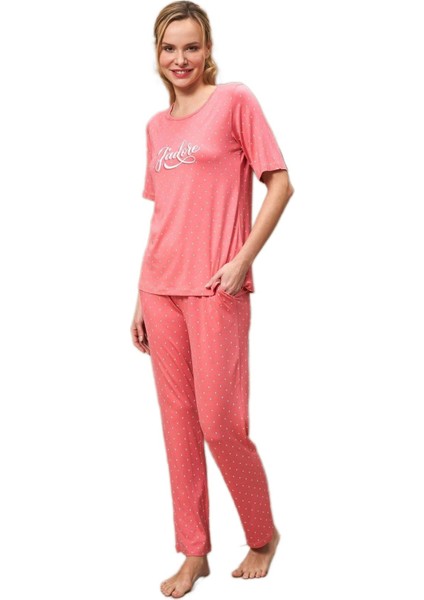 Kadın Pembe Pijama Takımı 25165