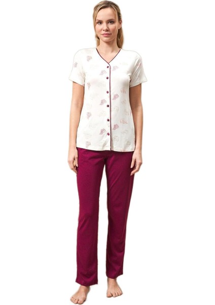 Kadın Bordo Pijama Takımı 25144