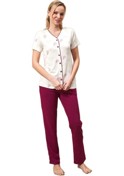 Kadın Bordo Pijama Takımı 25144