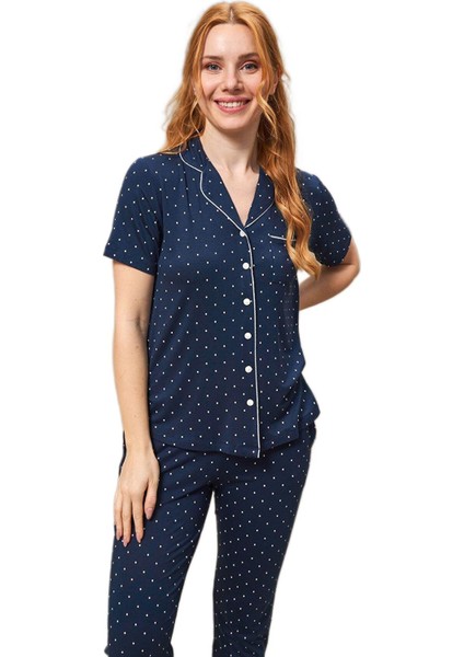 Kadın Lacivert Pijama Takımı 25163