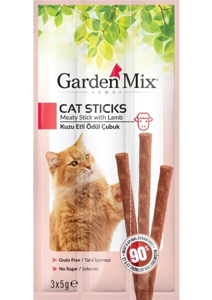 Garden Mix  Kuzu Etli Kedi Stick Ödül 3x5g