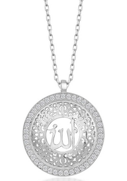 Gümüş Allah Yazılı Kadın Kolye fiyatları