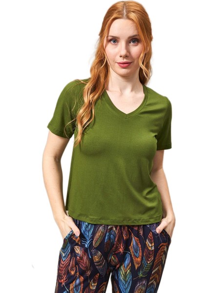 Kadın Yeşil Pijama Takımı 25129