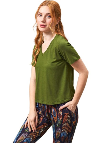 Kadın Yeşil Pijama Takımı 25129