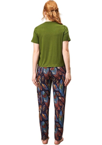 Kadın Yeşil Pijama Takımı 25129