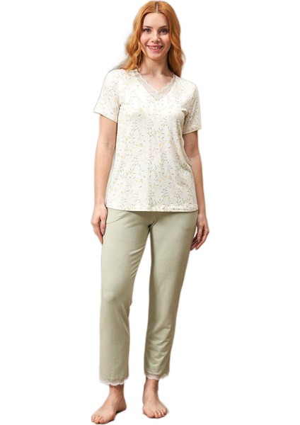 Kadın Yeşil Pijama Takımı 25106