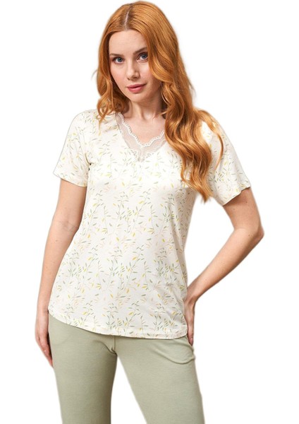 Kadın Yeşil Pijama Takımı 25106