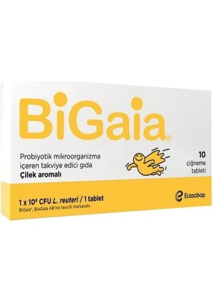 Bigaia Probiyotik Çilek Aromalı Çiğneme 10 Tablet