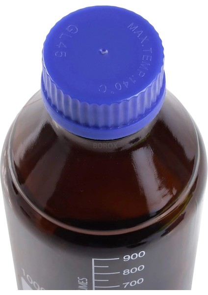 Amber Cam Şişe 1000 mL - Vida Kapaklı Boş Numune Şişesi - Otoklav Şişe modelleri