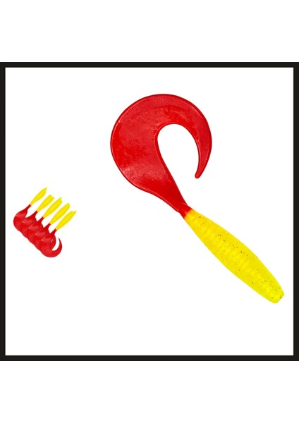 Savex 10'lu Yumy 6 cm Kırmızı-Sarı Silikon KURT-YEM.673