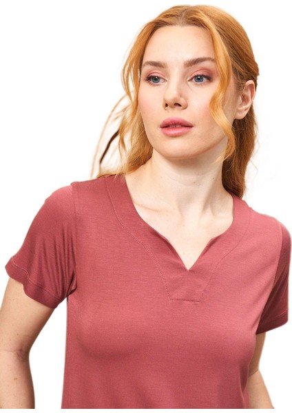 Kadın Bordo Pijama Takımı 25176 modelleri