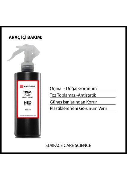 Trim Care Matte - Araç Içi Plastik Bakım ve Parlatıcı Mat - 500ML Spey