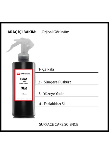 Trim Care Matte - Araç Içi Plastik Bakım ve Parlatıcı Mat - 500ML Spey