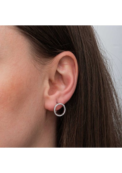 Gümüş Yuvarlak Kadın Küpe modelleri