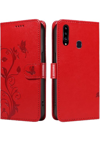 Samsung Galaxy A20S Deri Telefon Kılıfı (Yurt Dışından)