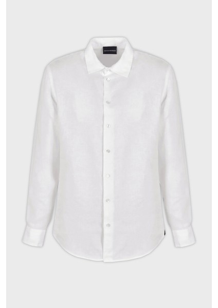 % 100 Keten Regular Fit Gömlek Erkek Gömlek E31SM0 010F1 101